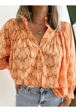 Summer oversized blouse orange