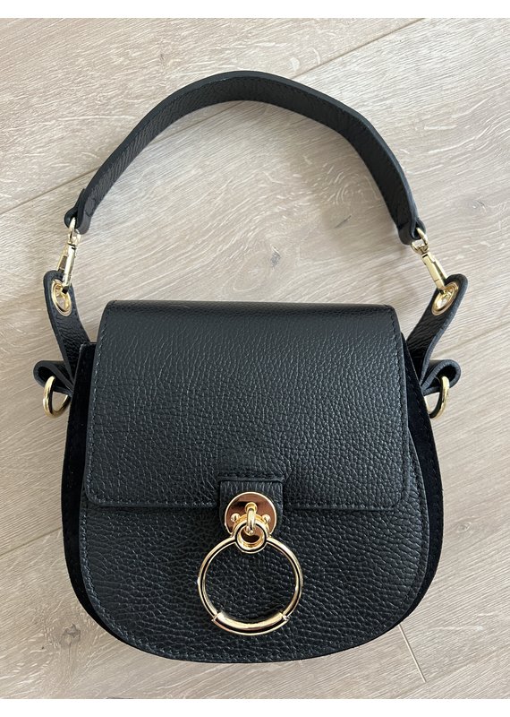 Lovely gold ring bag black