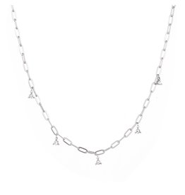 Go Dutch Label Little diamond necklace silver