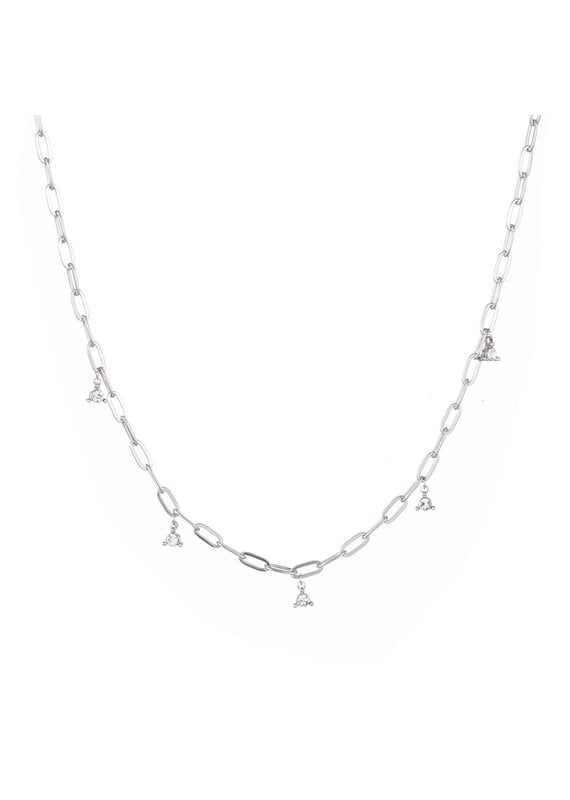 Go Dutch Label Little diamond necklace silver