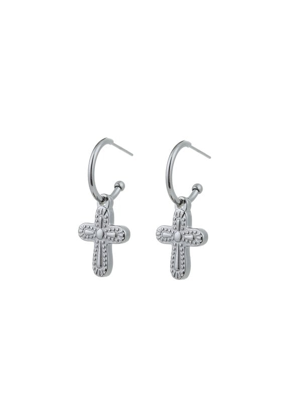 Go Dutch Label Cross earrings silver