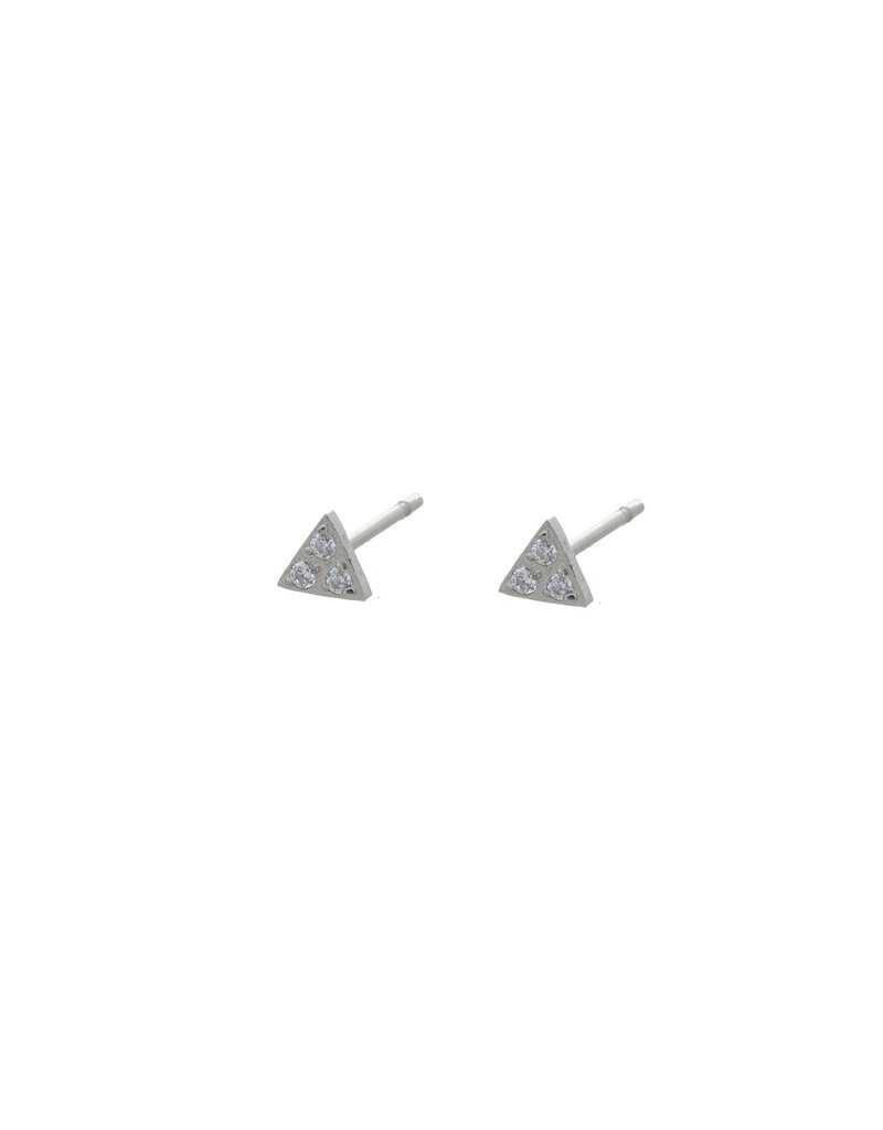 Triangle with small diamonds silver