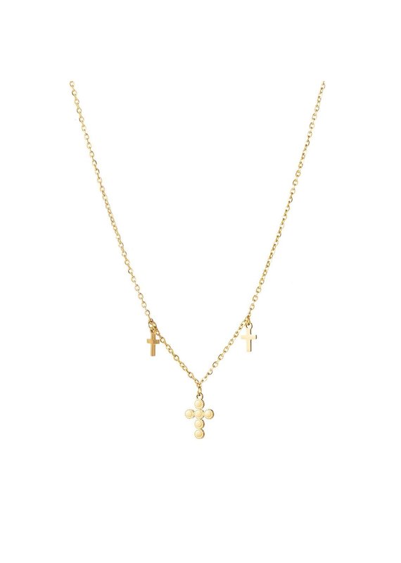 Go Dutch Label Trio cross necklace