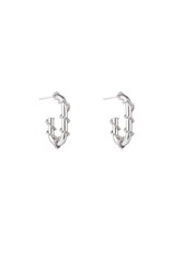 Go Dutch Label Chunky twisted chain earrings silver
