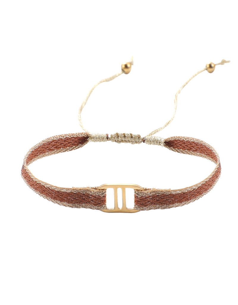 Bohemian bracelet theta gold rust