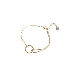 Go Dutch Label Circle combi chain bracelet