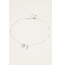 My Jewellery My Jewellery | Ketting met bedeltjes rondje & hartje - zilver