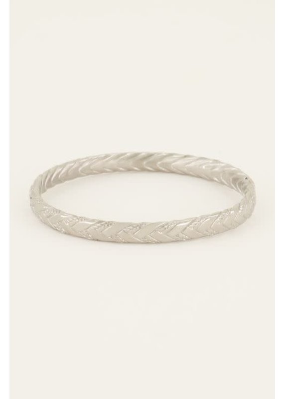 My Jewellery My Jewellery | Minimalistisch gevlochten bangle - zilver