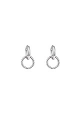 Go Dutch Label Double hoops twisted circle silver