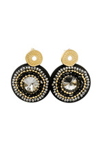 Black fashion statement earrings