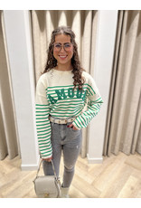 New amour striped sweater green