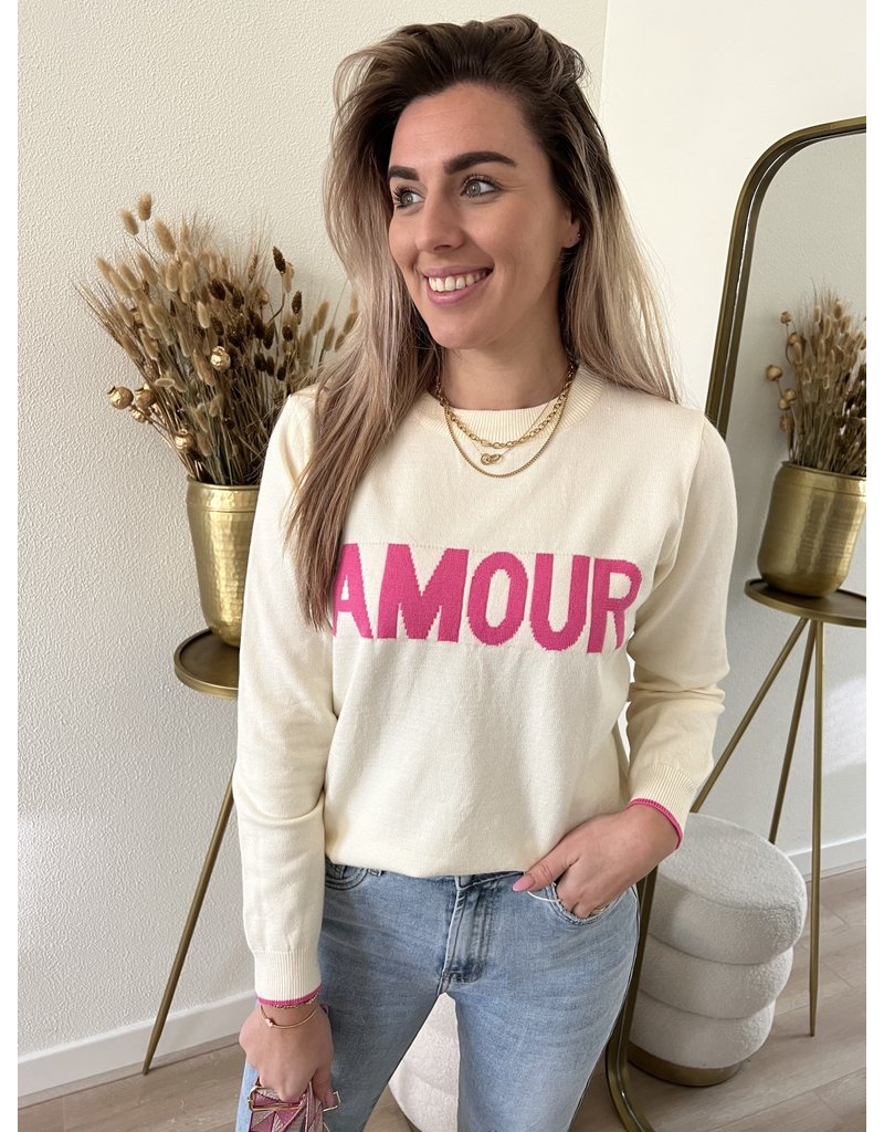 Favorite amour sweater pink