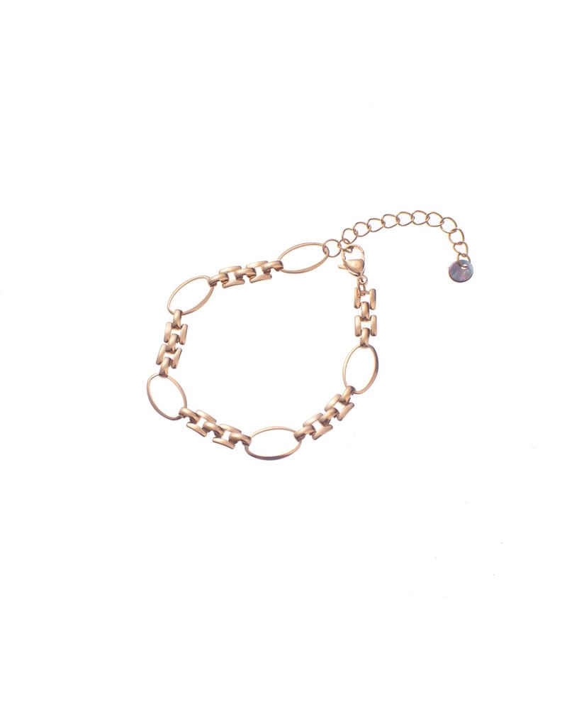 Go Dutch Label D&E | Oval chain bracelet - goud