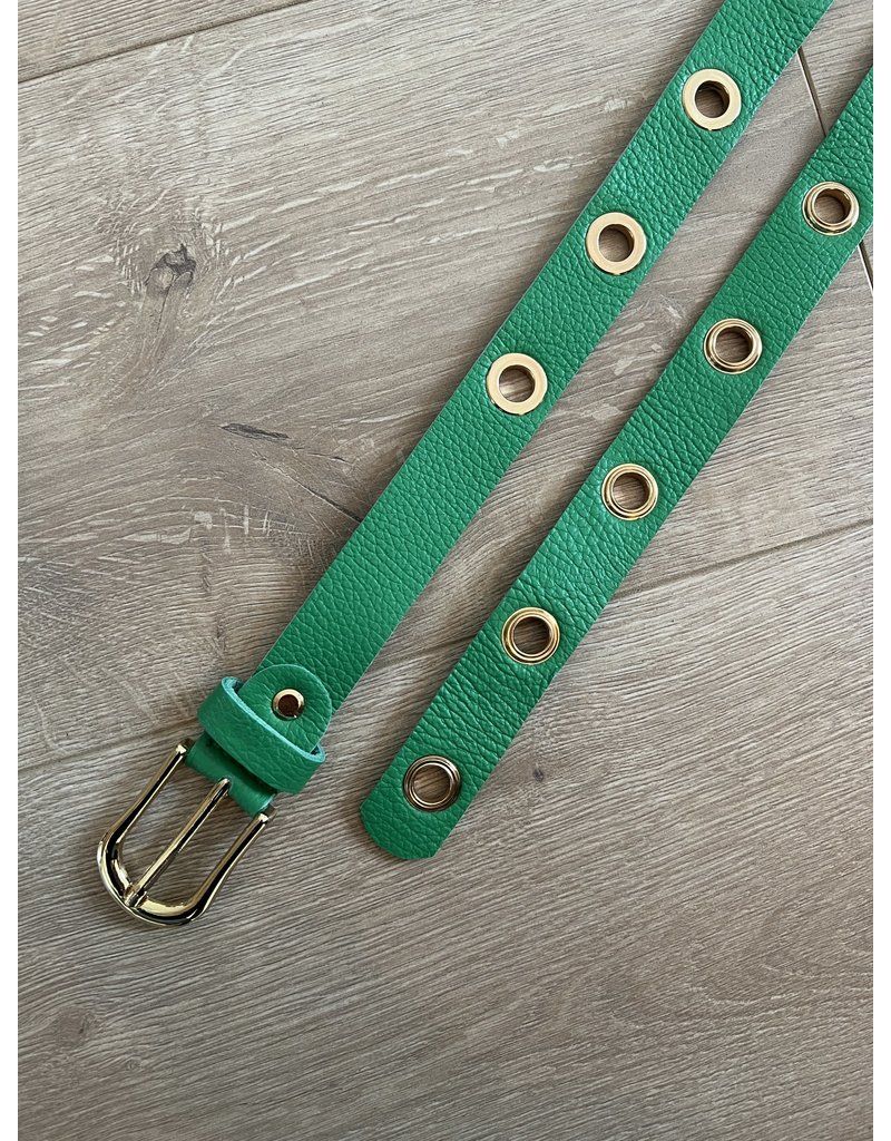 21Jewelz Musthave Gold Ring Belt | Green