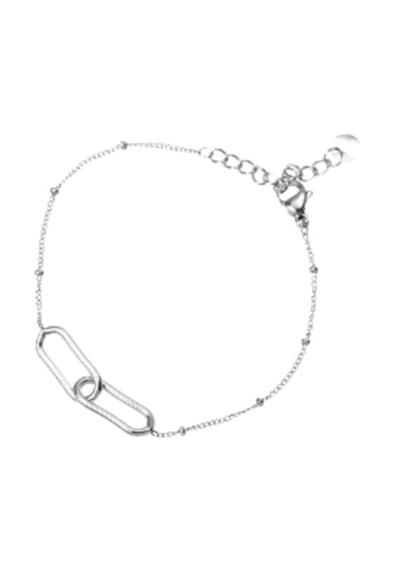 Go Dutch Label Linked chain bracelet silver