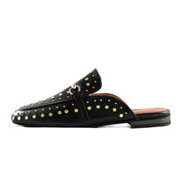 Babouche Babouche - studded muiltje black