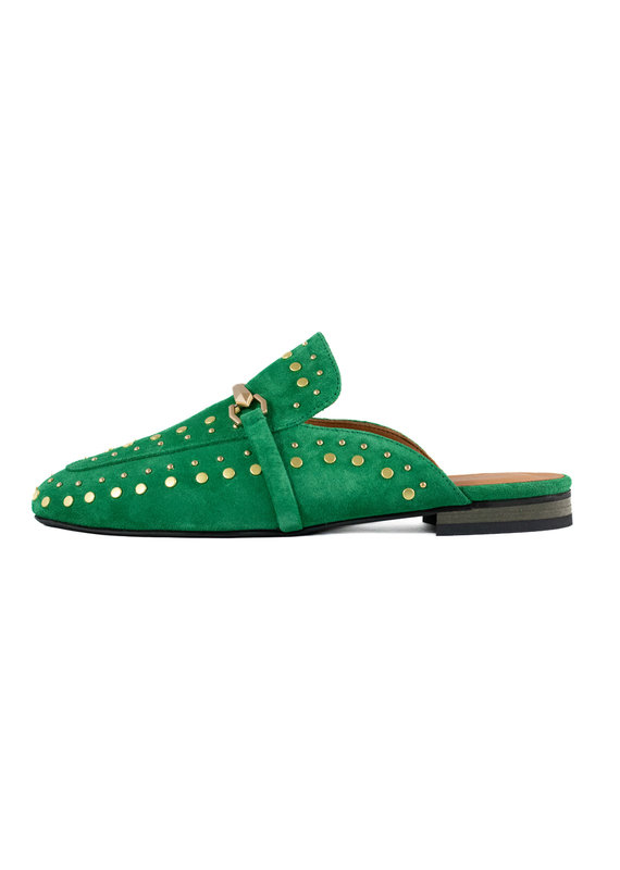 Babouche Babouche- Studded muiltje green