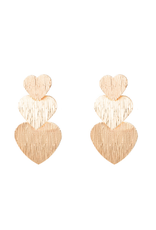 Go Dutch Label Triple hearts statement earrings