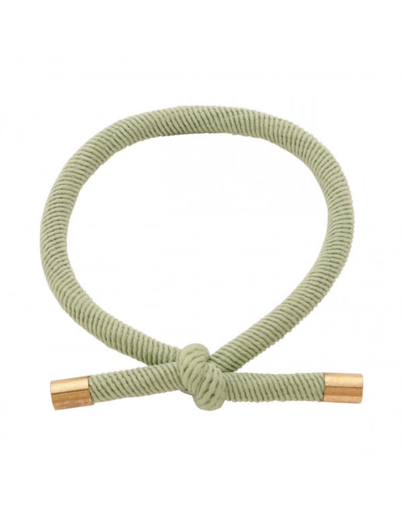 21Jewelz Gold detailed knot hair tie pastel green