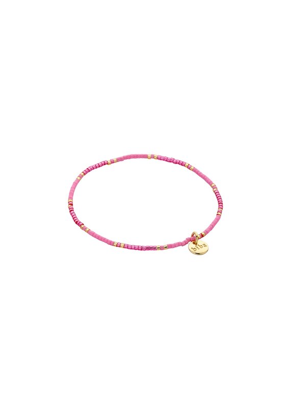 Biba Beads bracelet metallic pink/gold