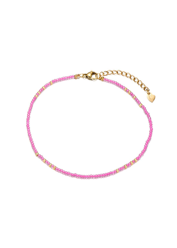 21Jewelz Fuchsia miyuki beads ankle bracelet