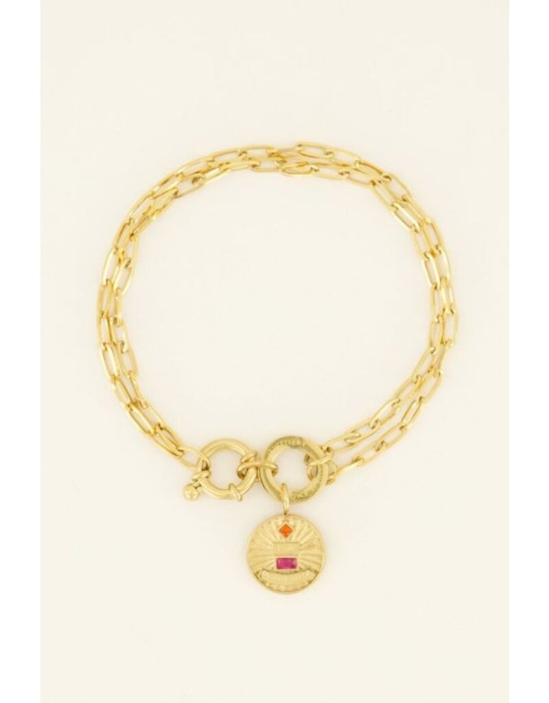 My Jewellery Casa fiore armband met La Dolce Vita bedel goud