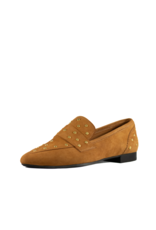 Babouche Babouche - Casual studded loafer suede camel