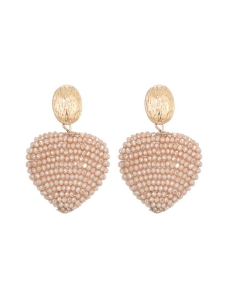 21Jewelz Camel beads heart earrings