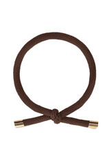 21Jewelz Gold detailed knot hair tie brown