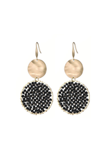 21Jewelz Shiny beads statement earrings black