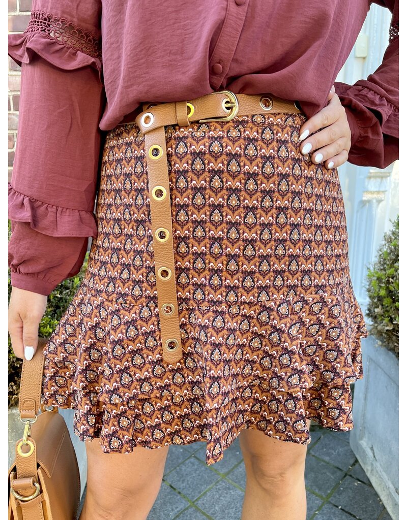 Lofty Manner Skirt Gia - Orange arches print