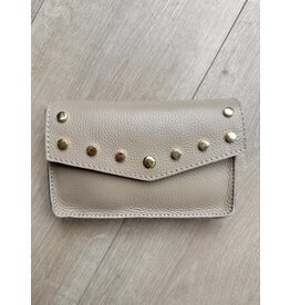 21Jewelz Gold studded taupe bag small