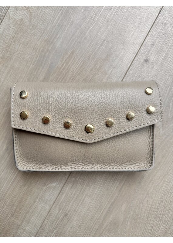 21Jewelz Gold studded taupe bag small