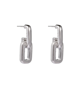 Go Dutch Label D&E - Double link earrings silver