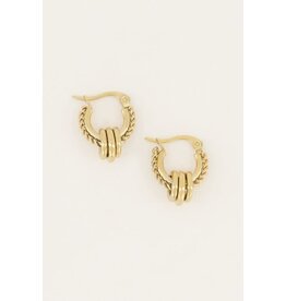 My Jewellery Oorringen met kleine rondjes - goud