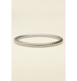 My Jewellery My Jewellery | Bangle met geruit patroon - zilver