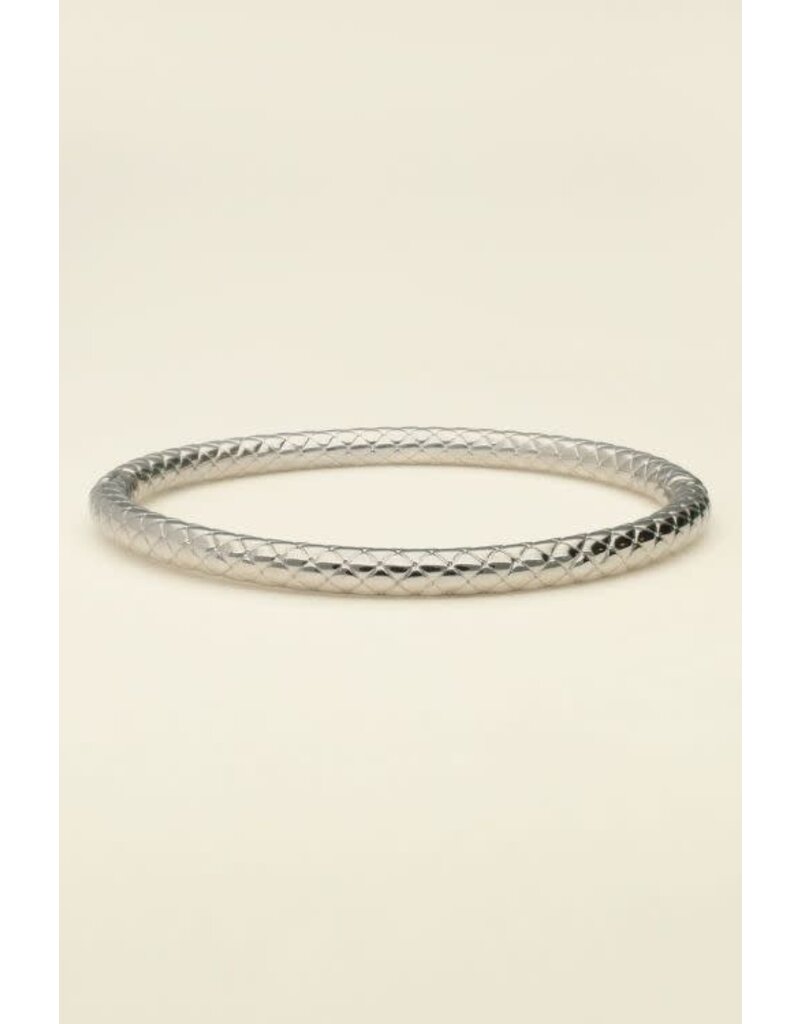My Jewellery My Jewellery | Bangle met geruit patroon - zilver