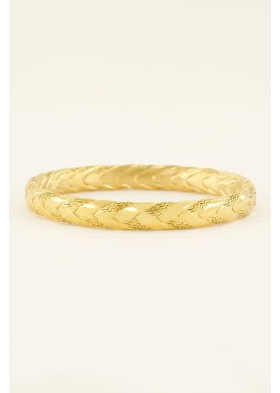 My Jewellery Gevlochten bangle met zigzag patroon