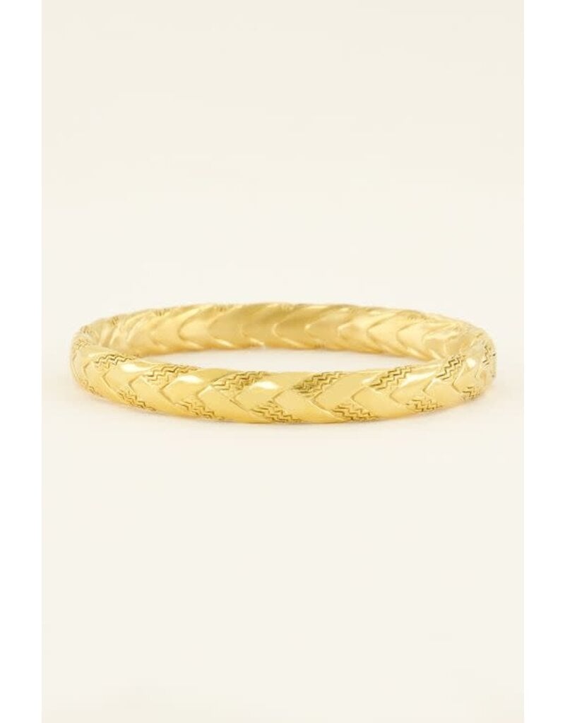 My Jewellery Gevlochten bangle met zigzag patroon