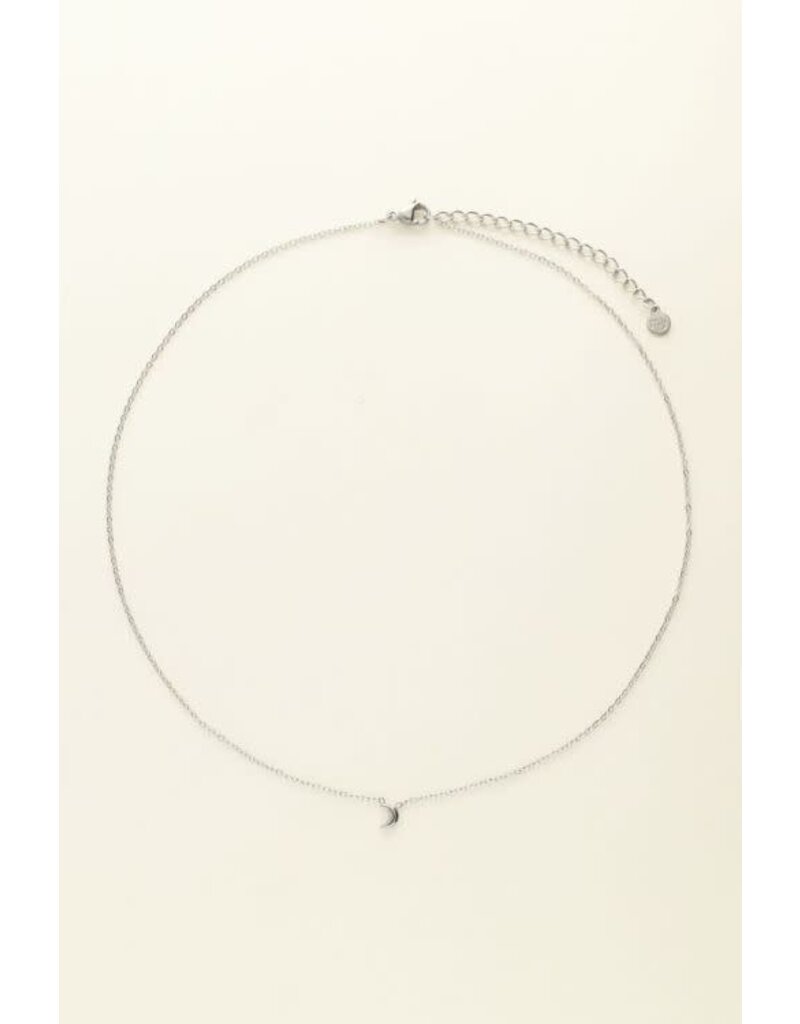 My Jewellery Minimalistische ketting met klein maantje zilver