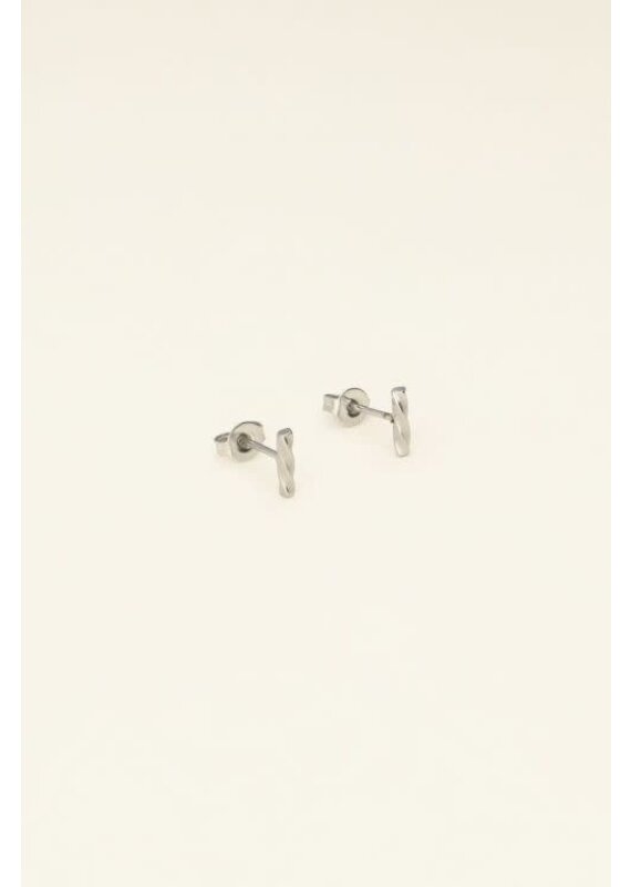 My Jewellery Studs staafje twist zilver