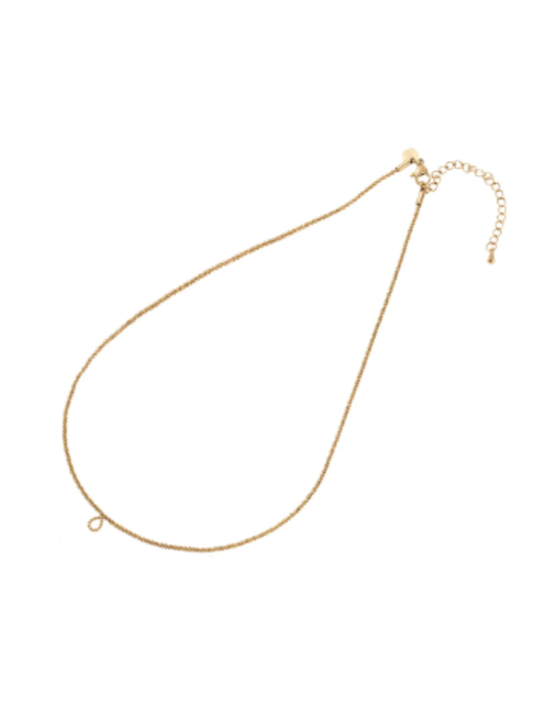 Go Dutch Label D&E - Open drop necklace gold