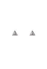 Go Dutch Label D&E - Open triangle stud silver