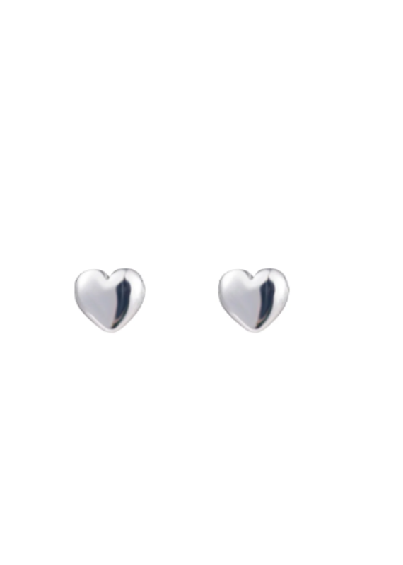 Go Dutch Label D&E - Full heart studs silver