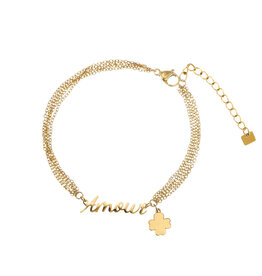 21Jewelz Amour clover bracelet