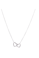 Go Dutch Label D&E - Small linked heart necklace silver