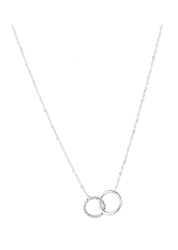 Go Dutch Label D&E - Linked circle necklace silver