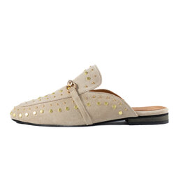 Babouche Babouche- studded muiltje beige