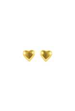 21Jewelz Studs hart oorbellen - goud