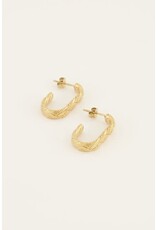 My Jewellery My Jewellery - Oorhangers met vlechtwerk - goud